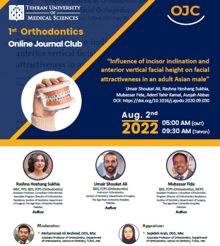 The first meeting of online journal club of specialized orthodontic program series